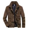 Men Spring Autumn Slim Vintage Style Corduroy Jacket Casual Zipper Long Sleeve Outwear