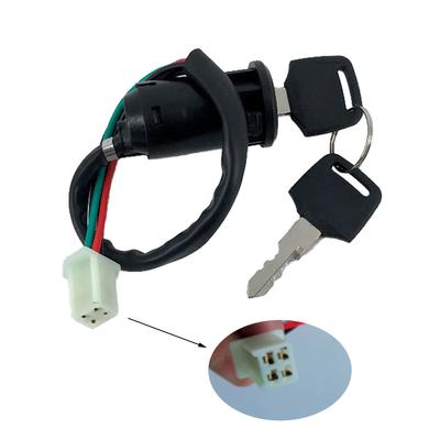 Motorcycle Electric Door Lock 4 Wire Ignition Key Barrel Switch For Motorcycle ATV Electrocar Small Four-wheeler