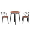 OEING Outdoor Wrought Iron Table & Chairs Set