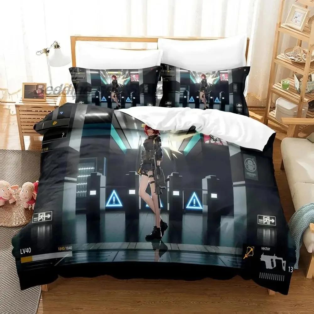 Arknights Bedding Set Single Twin Full Queen King Size Bed Set Aldult Boys Bedroom Duvetcover Sets 3D Print Game Anime Kawaii