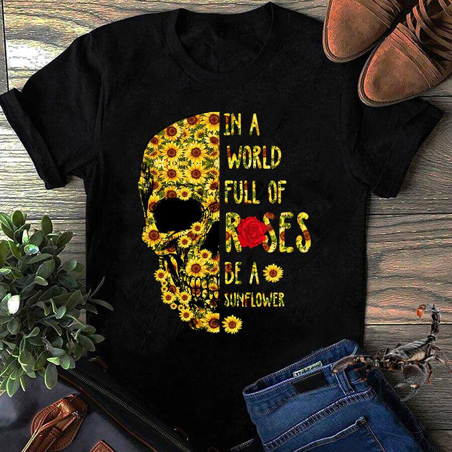 Abiti neri per uomo Vestiti Nero Accogliente T-shirt Cartoon Senza maniche  Magliette regolari Essere un teschio di girasole v1 T Shirt acquista in  modo economico — spedizione gratuita, recensioni reali con foto —