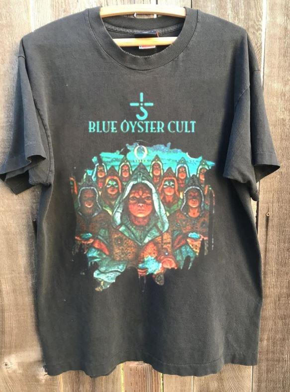 Blue Oyster Cult Fire of Unknown Origin Charcoal Cotton T shirt Reprint WA4134 Unisex T-Shirt M