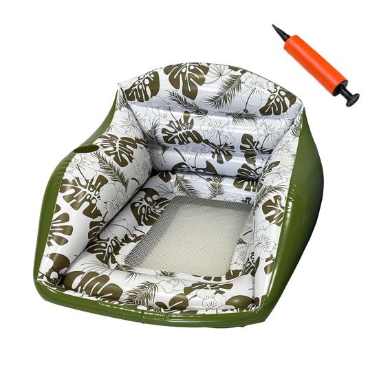 Inflatable Pool Floats for Adult, Heavy Duty Floating Lounge Chair, Swimming Pool Hammock Seat with Cup Holder for Summer Party, Lake Beach