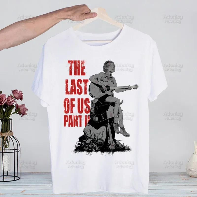 The Last of Us Joel Ellie Harajuku T-shirty Lato Unisex Hip Hop Zabawny Nadruk Koszulka Streetwear T-shirt Krótki Rękaw Koszulka Top