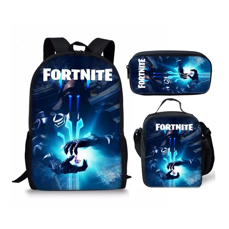 School Bag 3pcs Backpack Lunch Box And Pencil Bag Suitable Teenager For