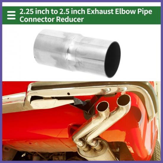 Mandrel Exhaust Pipe Adaptor Concentric Reducers 225" OD to 25" OD Silver Tone