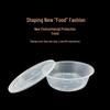 Deshangyuan 2500ml Disposable Round Food Containers with Flat Lids, 90 Sets
