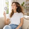 Portable Handheld Rechargeable Fan with 3 Adjustable Speed Settings and 1 to 3 Hours Battery Life Compact Design for Personal Use