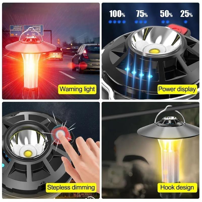 5PCS  Mini Portable LED Outdoor Camping Lantern Emergency Light Echargeable Torch Light With Magnetic Base Camp Gear