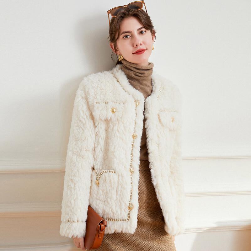 

Женское зимнее пальто из искусственной овчины с утолщением и отделкой тесьмой L