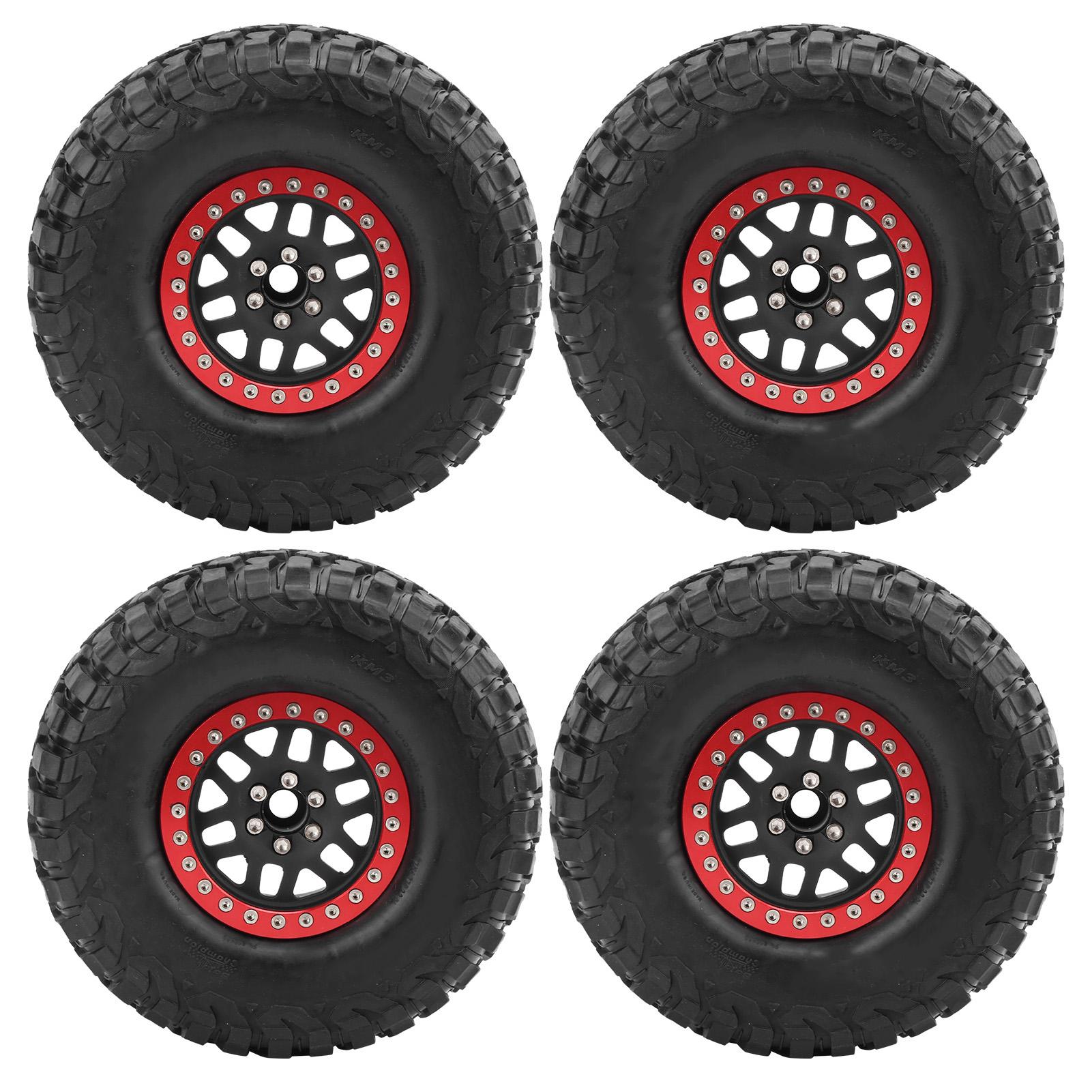 

4PCS 1 10 2.2in Aluminium Alloy RC Car Hub Tire Tool Set with MIXRC001 Wheel Skin чорний