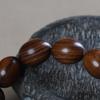 Purple Rosewood & Green Sandalwood Bead Bracelet: Irregular Design with Buddhist Beads for Men and Women