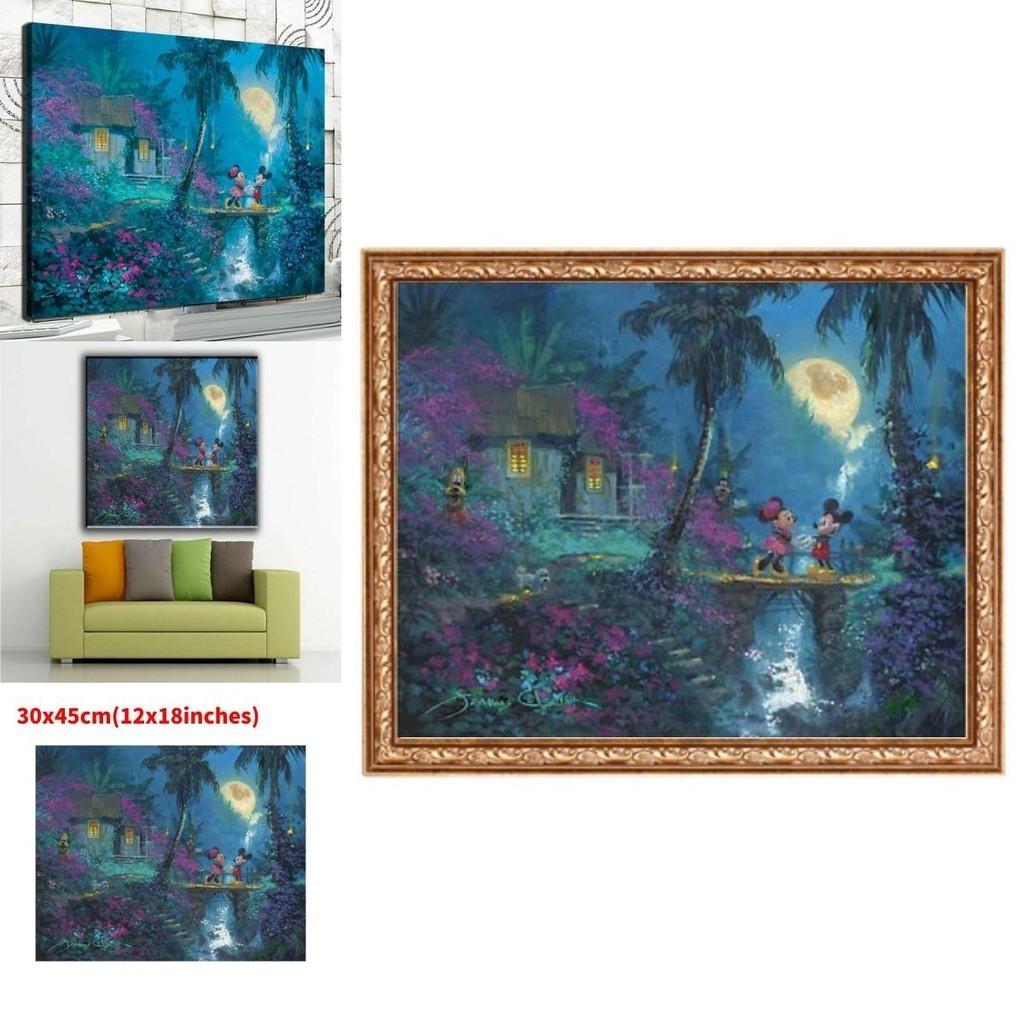 Mermaid Princess Canvas Wall Art Modern Fairy Tale Bedroom Kids Room Decorative Painting Core Material