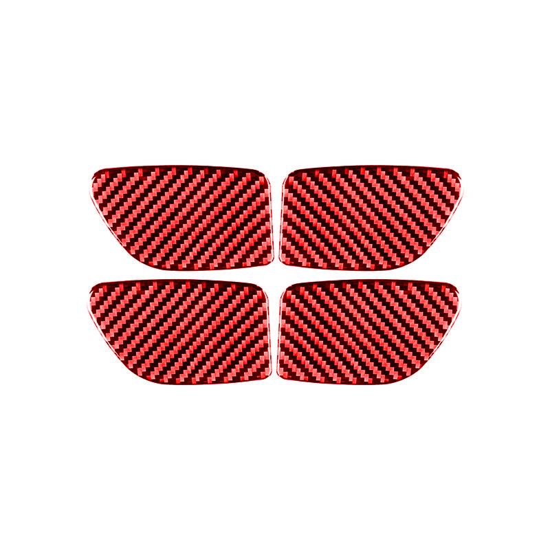 4PCS Carbon Fiber Car Inner Door Handle Bowl Panel Ring Cover Decoration Stickers For Nissan Sentra Sylphy 2016- Accessories