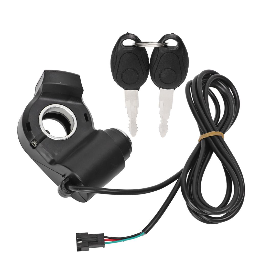 Poignée Accélérateur Vélo Électrique 4 Lumières Verrouillage Vitesse Poignées Accélérateur Tournantes avec Clés pour Modification Vélo Électrique 48V SM