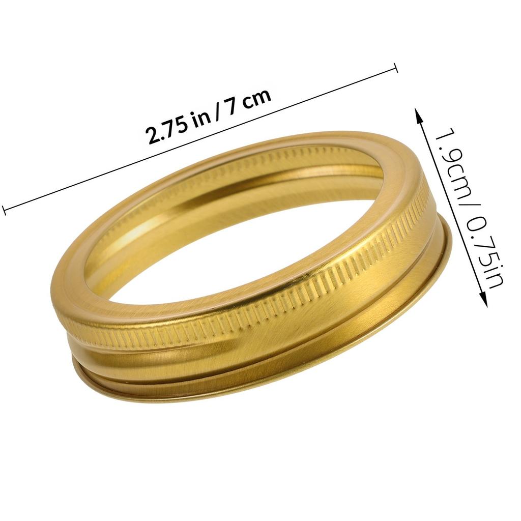 24Pcs Tinplate Mason Jar Lids Wide Mouth Metal Bands Reusable Canning Jar Rings Food Storage Preserve Canning Bands