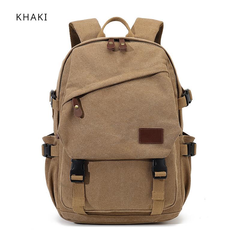 Трендовый ретро-мужской холщовый рюкзак — фото 4