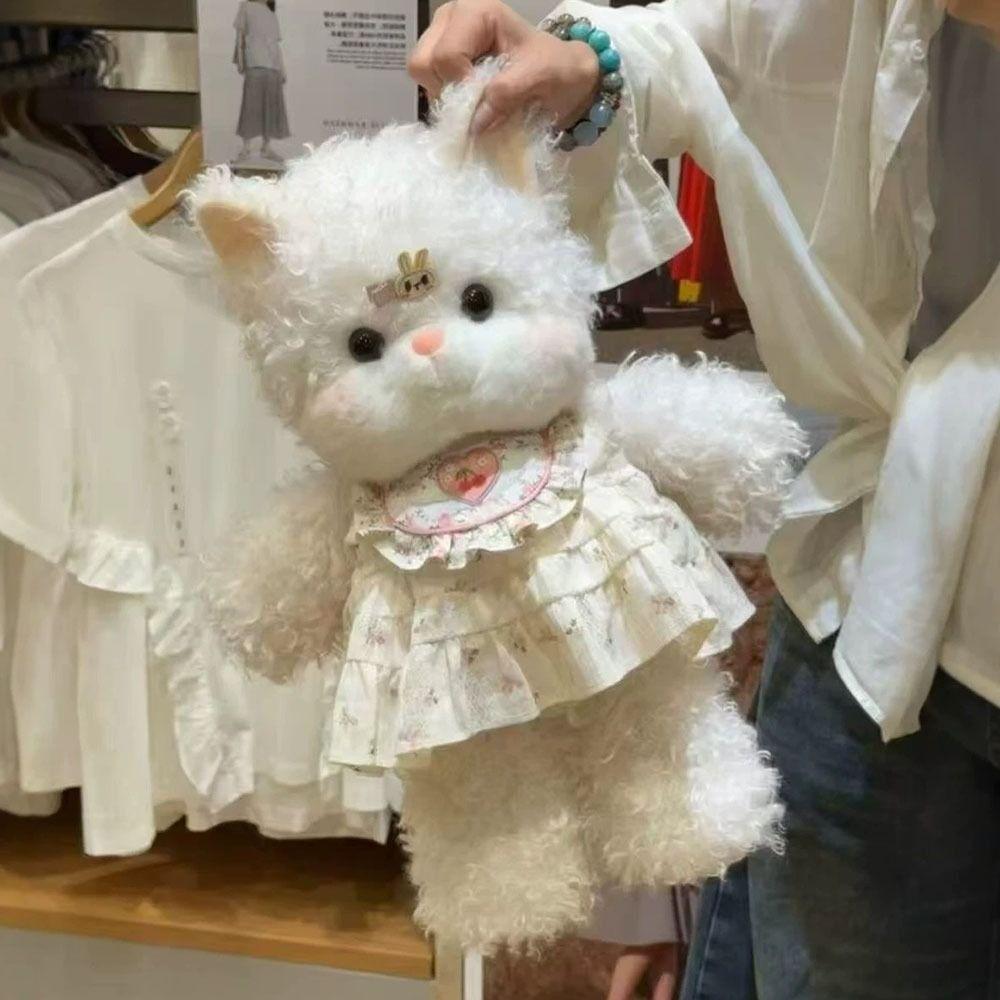Cat Stuffed Animal Plush Pillow Emotional Support Fluffy Stuffed Cat Kawaii Plush Toy Kids Gift