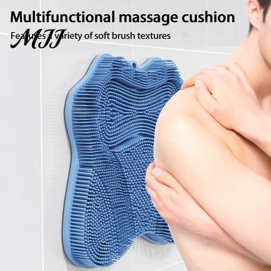 Pet Bath Massage Brush Mat with Suction Cups, Durable Soft TPE Self Grooming Silicone Brush, Hair Removal And Body Care Wall Mounted Dog Accessory
