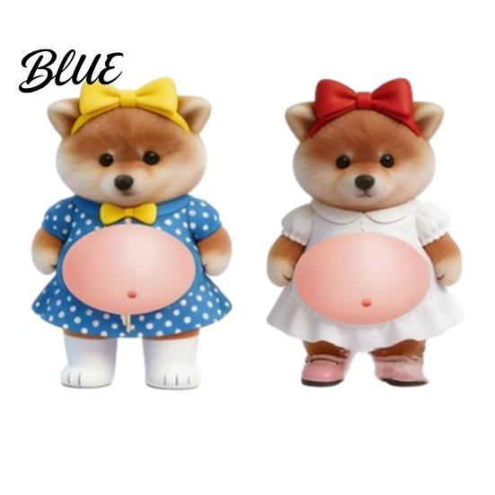 Adhesive Animal Sticker 1 Pair Elastic Belly Anxiety Stress Relief Fat Tummy Decal Dog Cat Horse Pinch Silicone Anti-collision