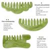 Green  Hair Brush Natural Gua Sha Board Stone Portable Massage Comb  Facial Detoxification Tool