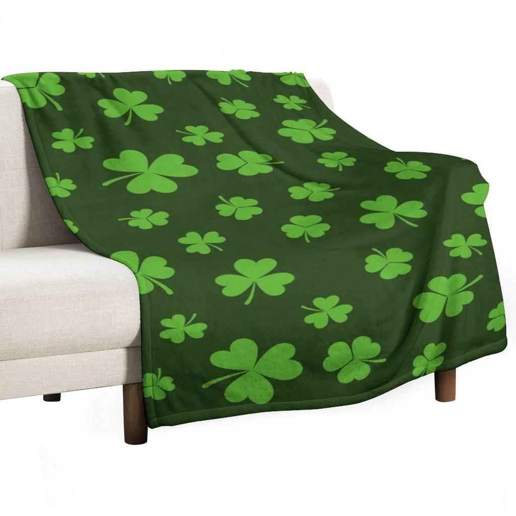 St. Patrick's Day Series digital-printed polyester Bedroom velvet flannel cover blanket Fleece soft sofa cover blankets for beds