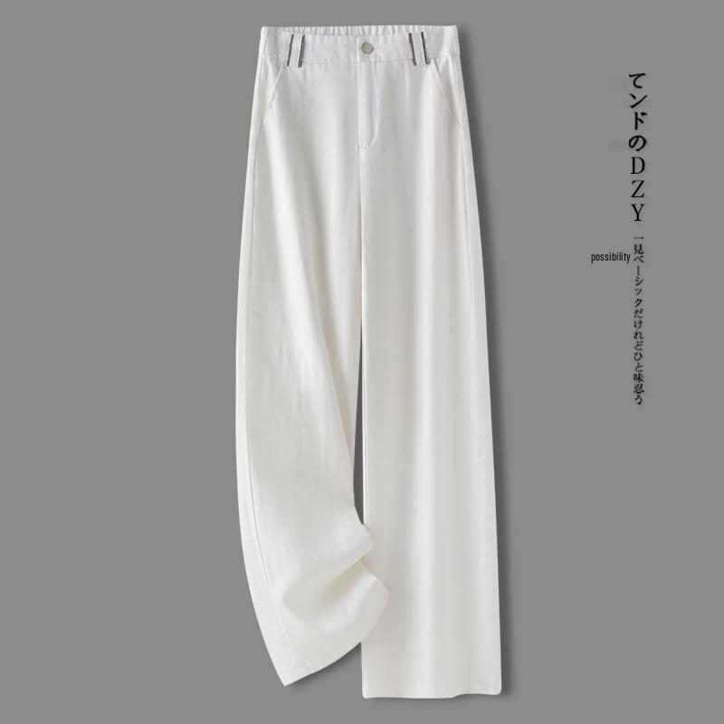 2025 Women's Summer Slimming Cotton Linen Wide-Leg Pants