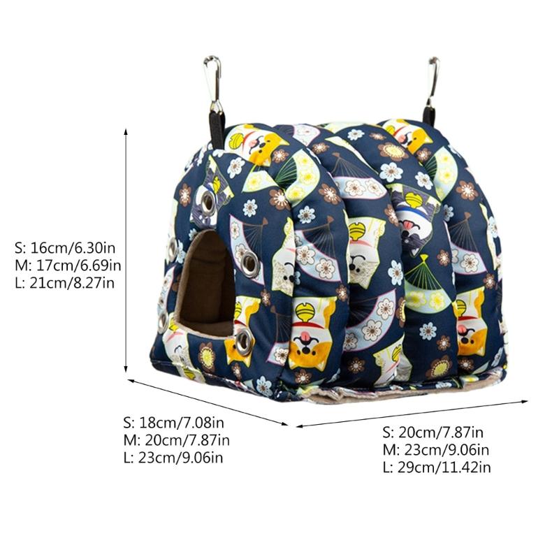 Bird Warm Nest House Winter Plush Sleeping Bed for Small Medium Birds