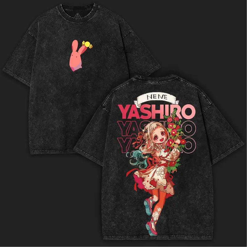 

Nene Yashiro Toilet Bound Hanako Kun Clothing Men Women Manga T-shirts Vintage Washed T Shirt Casual Cotton Tee Harajuku Tshirt XXL чёрный