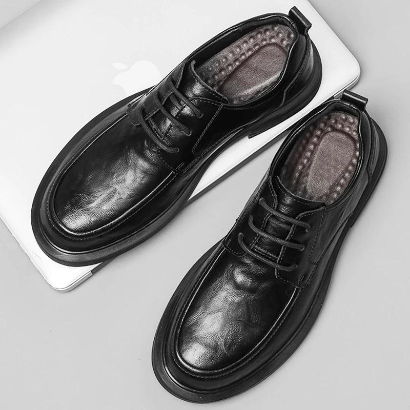 Fashion Leather Men Oxford Shoes Brown Black Mens Dress Shoes New Fashion Office Mens Shoes Business Oxfords Casual Formal Footwear Male