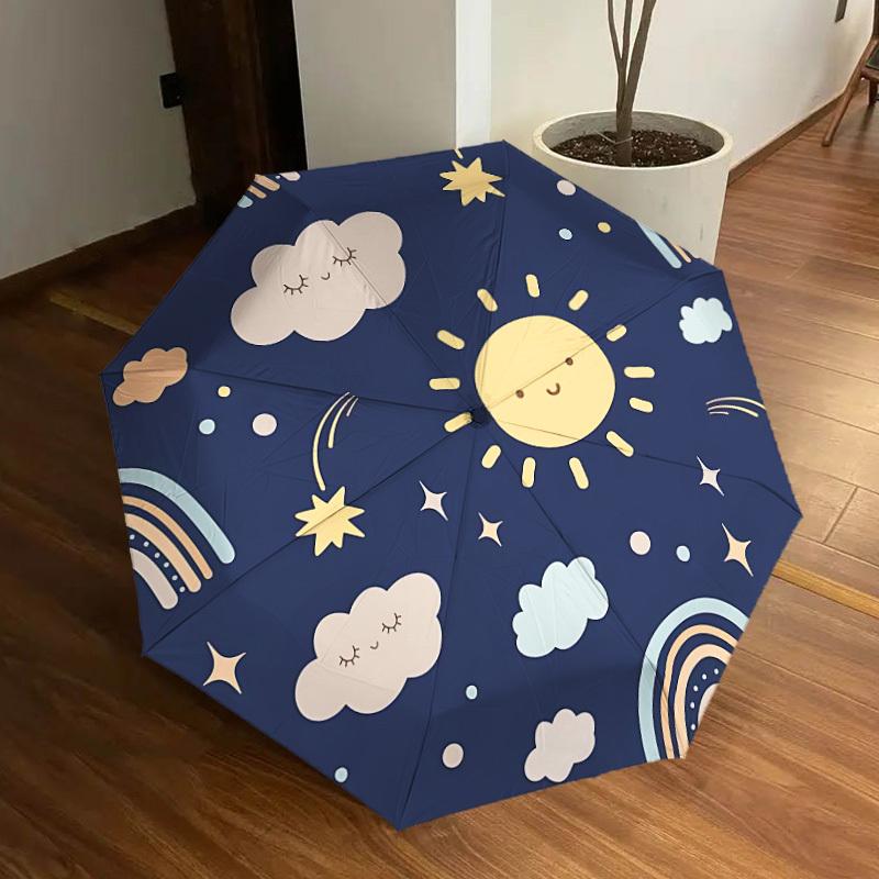

1pc Sunflower, Rainbow Automatic Open/Close Umbrella, Formal Events - Ideal Gift for Family or Friends, Outdoor Accessory yy251211130