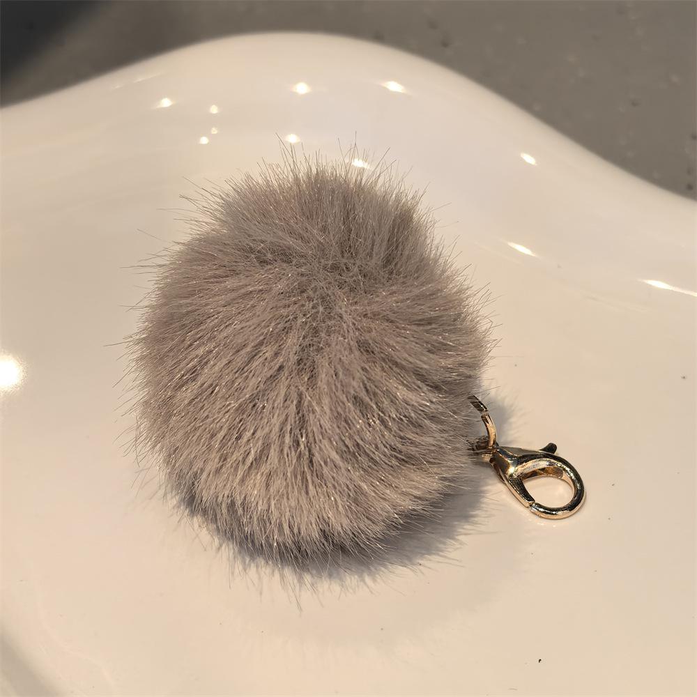 

Autumn/Winter Leopard Print Faux Mink Fur Pom-pom Tassel Beaded Buckle Shoe Accessory