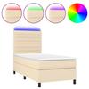 VidaXL Slatted Bed Base with Mattress and LEDs, Upholstered Bed, Single Bed, Adult Bed for Interior Bedroom, 3134922