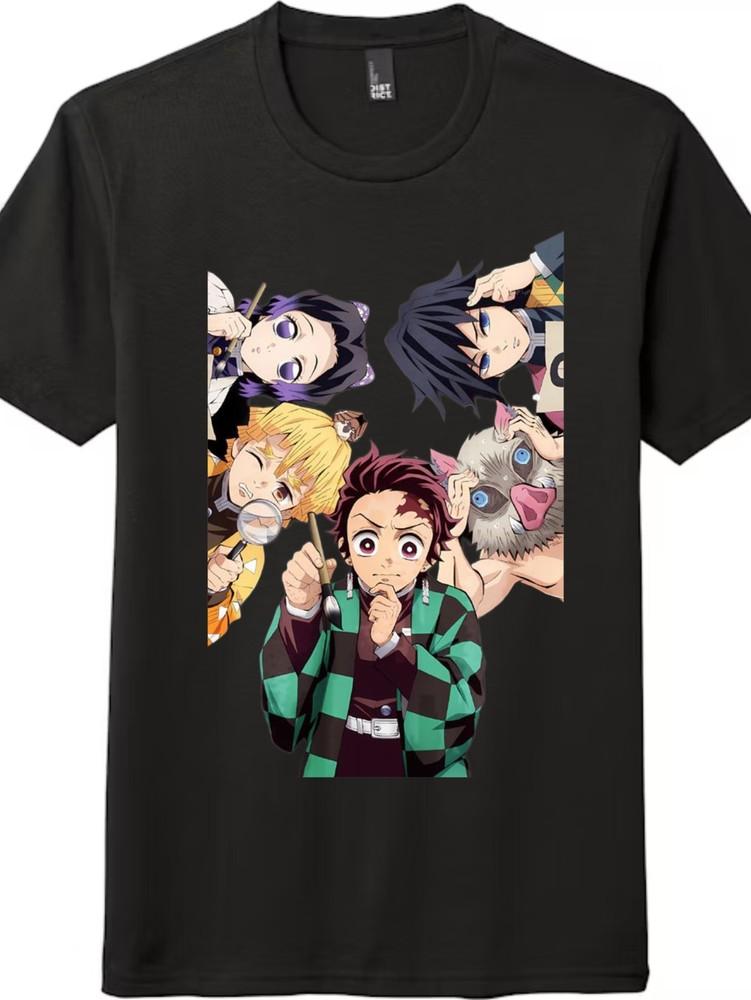 

Demon Slayer Group Graphic T-Shirt, Unisex Casual Tee for Anime Enthusiasts 4XL