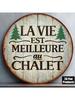 Vintage Metal Wall Art La Vie Est Meilleure Chalet Sign Decor