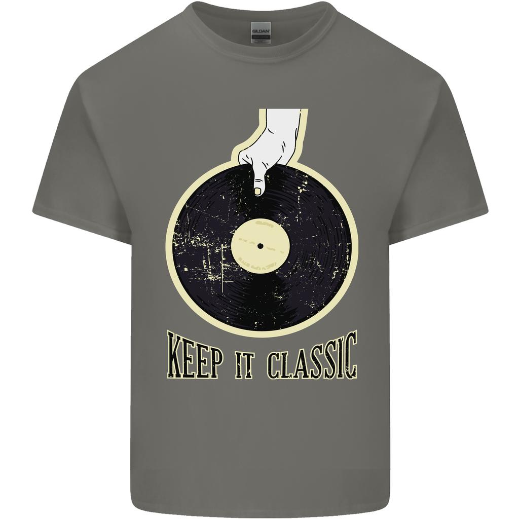 Vinyl Records Keep It Classic Dj Decks Unisexs Light Cotton Tshirt