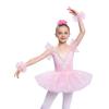 Kids Girls Ballet Dance Dress Sleeveless Embroidery Sequin Tulle Tutu Fairy Princess Dresses Figure Skating Gymnastics Dancewear