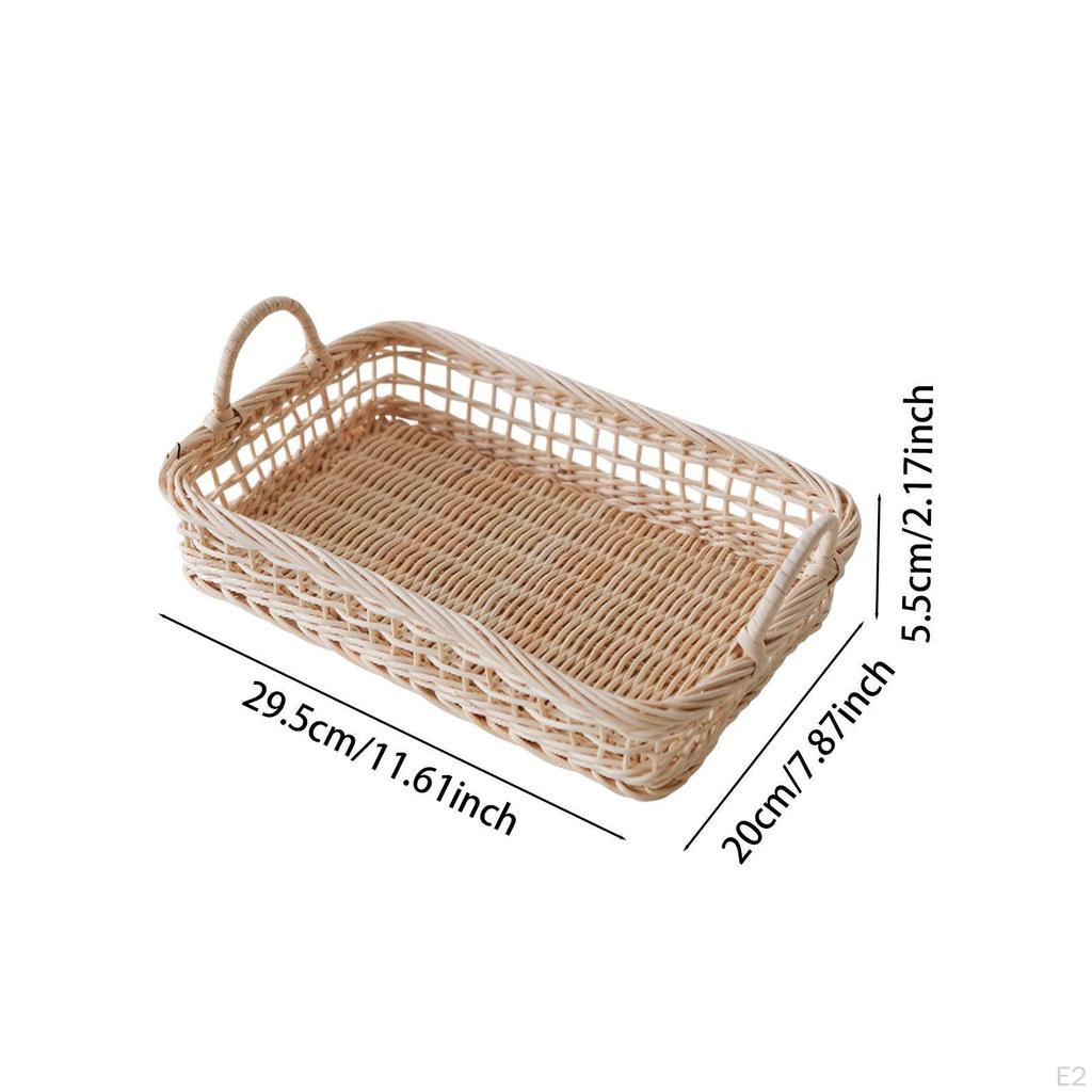 Handmade Storage Basket Sundries Decorative Utility Organizer Picnic