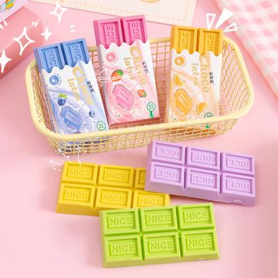 Zufälliger Cartoon Niedlicher Kawaii Gummi Spaß Kreativer Schokoladenradiergummi Für Kinder Schüler Neuheit Schreibwaren Büro Schulbedarf