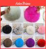Elegant Soft Cute Rabbit Fur Ball Pompom Handbag Pendant For Trendy Key Chains