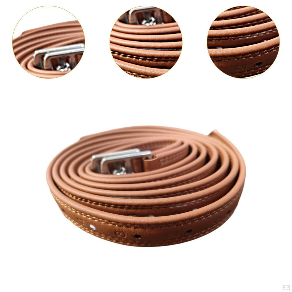 2 Pieces English Stirrup Leathers Equestrian Gear Horse Riding Equipment with Buckles