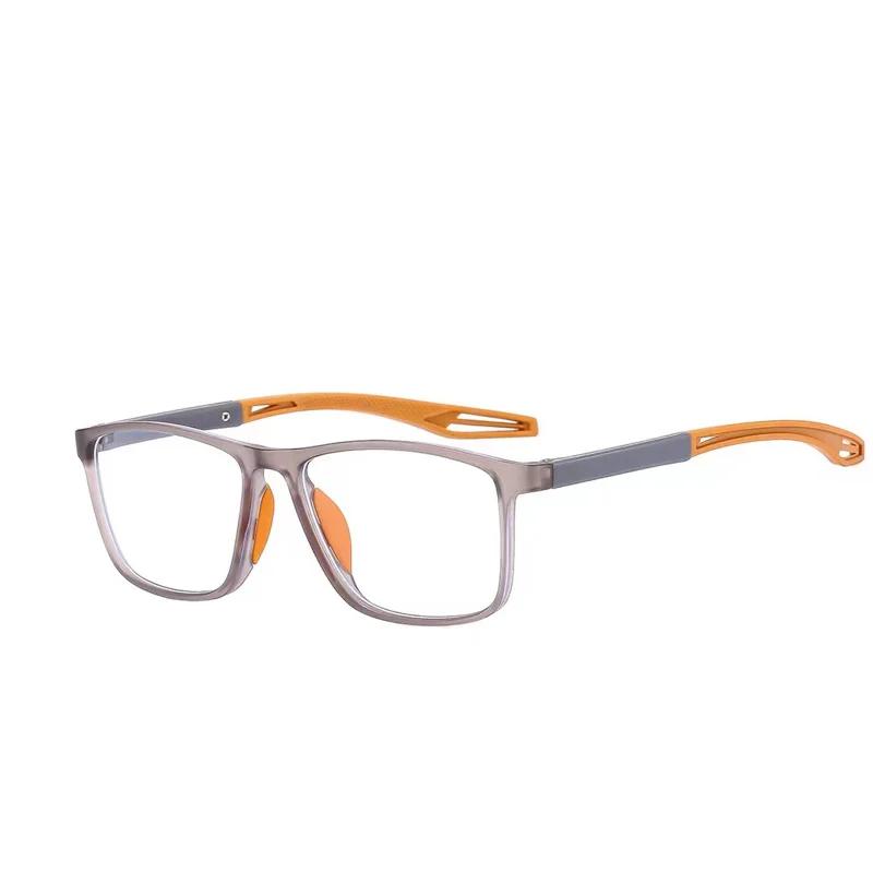 Unisex Ultralight TR90 Sports Blue Light Blocking HD Square Reading Glasses Prescription Eyewear