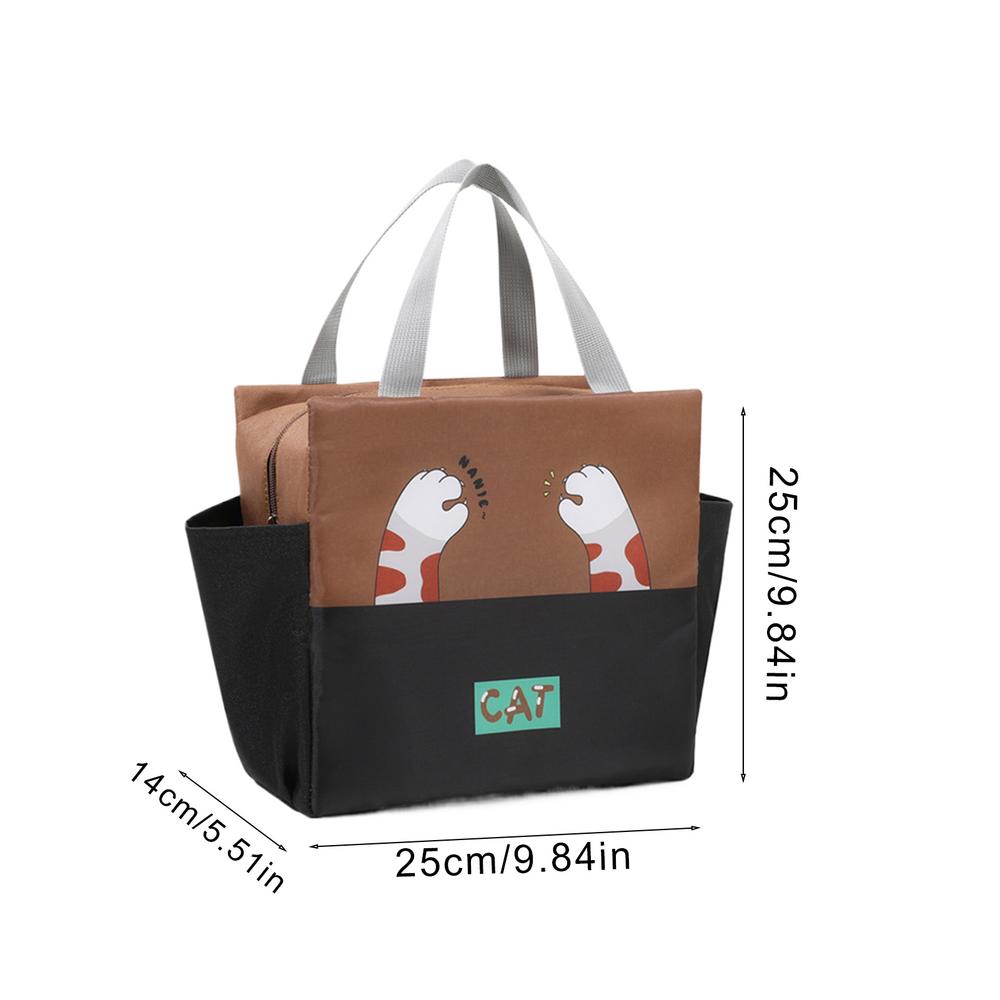 Cute Insulated Lunch Bag Portable Large Thermal Cooler Insulated Interior Waterproof Lunch Box Portable Large Thermal Cooler For