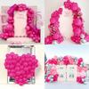 Hot Pink Ballon Arch Rose Red Balloons Garland Kit Wedding Valentine Day Anniversary Birthady Party Graduation Decoration Globos
