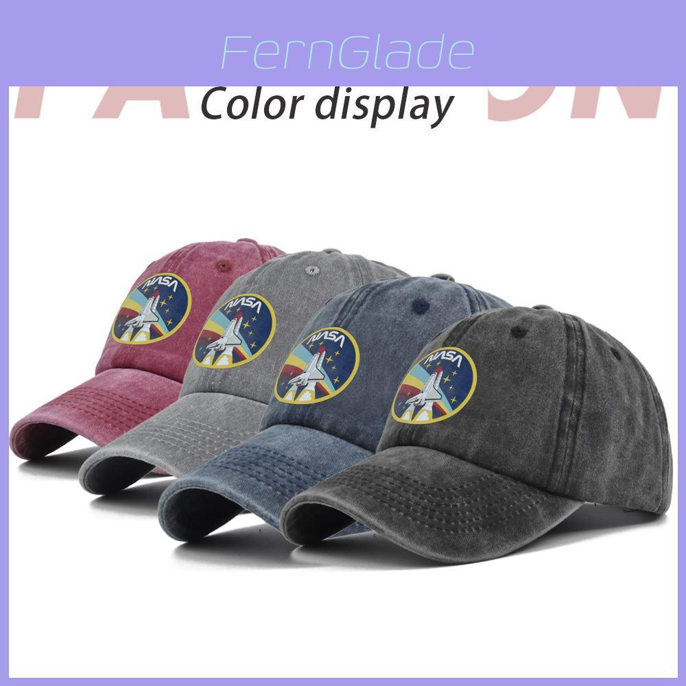 European And American Style Nasa Graffiti Print Baseball Cap Retro Bent Brim Hat Casual Cotton Hat