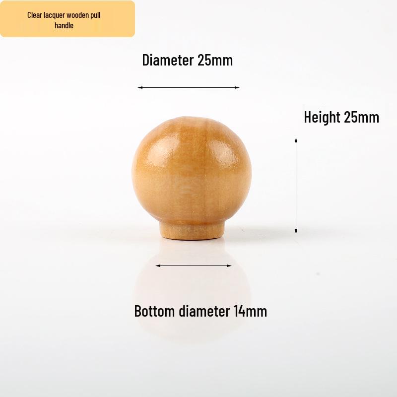 Ручка для шкафа и гардероба в скандинавском стиле из массива дерева - Простой круглый дизайн