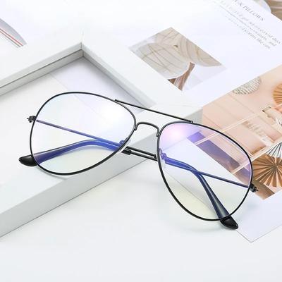 Herren Blaulichtfilterbrille Quadratisch Augenschutz Videobrille Aviator Computer Blendschutz Herren Damen Pilotenbrille