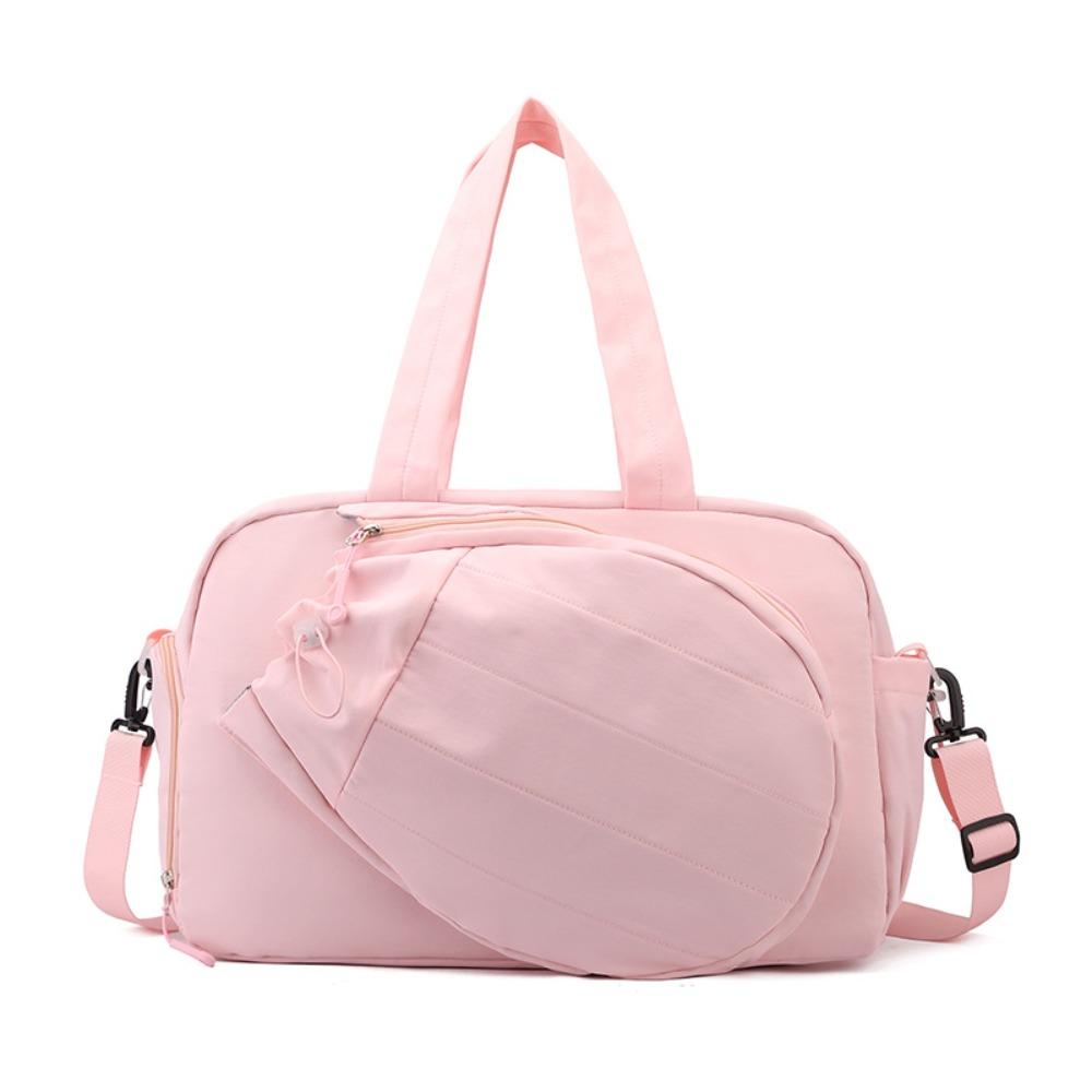 Solid Color Tennis Racket Bag Waterproof Tennis Crossbody Bag Racket Storage Travel Handbag Travel