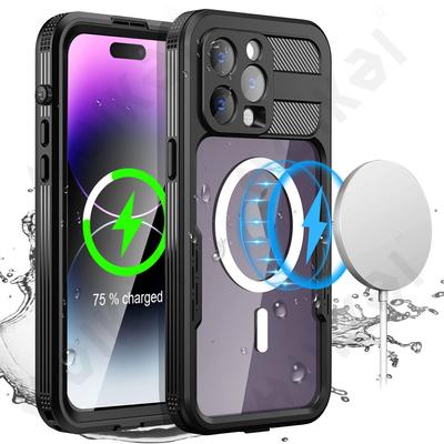 Case For iPhone 14 Pro Max Plus Waterproof Case MagSafe Shockproof with Screen Protector and Magnetic IP68 Protective Cover