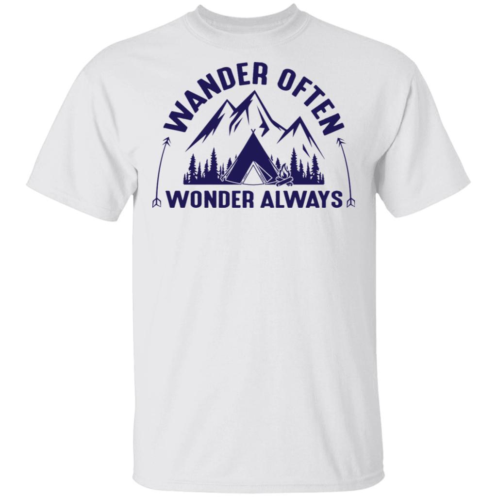 Wander Often Wonder Always Camping Outdoor T-Shirt